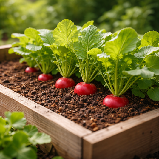 Organic Radish Seeds – Cherry Belle | Fast-Growing Heirloom Red Radish | Crisp & Mild Flavor | Garden & Container Friendly