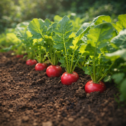 Organic Radish Seeds – Cherry Belle | Fast-Growing Heirloom Red Radish | Crisp & Mild Flavor | Garden & Container Friendly