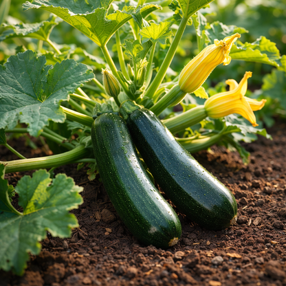 Organic Zucchini Seeds – Black Beauty Summer Squash | High-Yield Bush Variety | Home Garden Vegetable Seeds