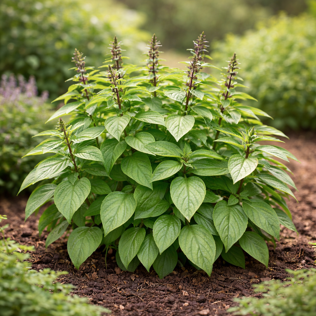 Basil Seeds – Thai Sweet Large Leaf | Authentic Thai Basil | Heirloom Herb Seeds | Garden & Container Friendly