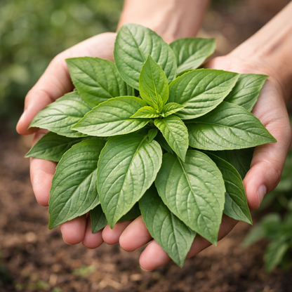 Basil Seeds – Thai Sweet Large Leaf | Authentic Thai Basil | Heirloom Herb Seeds | Garden & Container Friendly