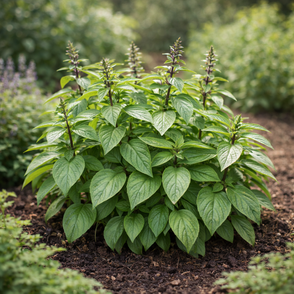 Basil Seeds – Thai Sweet Large Leaf | Authentic Thai Basil | Heirloom Herb Seeds | Garden & Container Friendly
