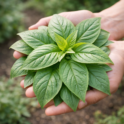 Genovese Basil Seeds | Classic Italian Basil | Large Sweet Leaves for Pesto | Heirloom Culinary Herb | Easy Garden & Container Grow
