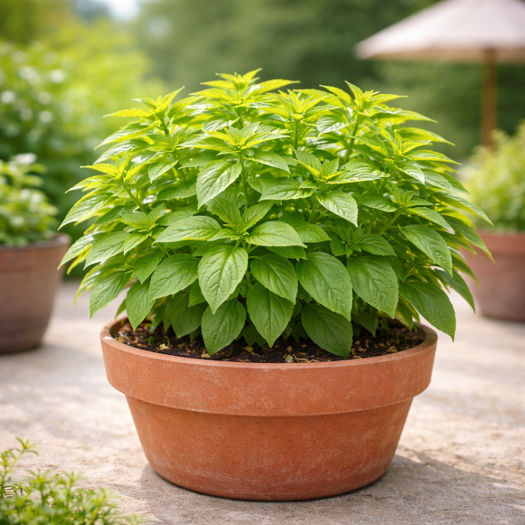 Genovese Basil Seeds | Classic Italian Basil | Large Sweet Leaves for Pesto | Heirloom Culinary Herb | Easy Garden & Container Grow