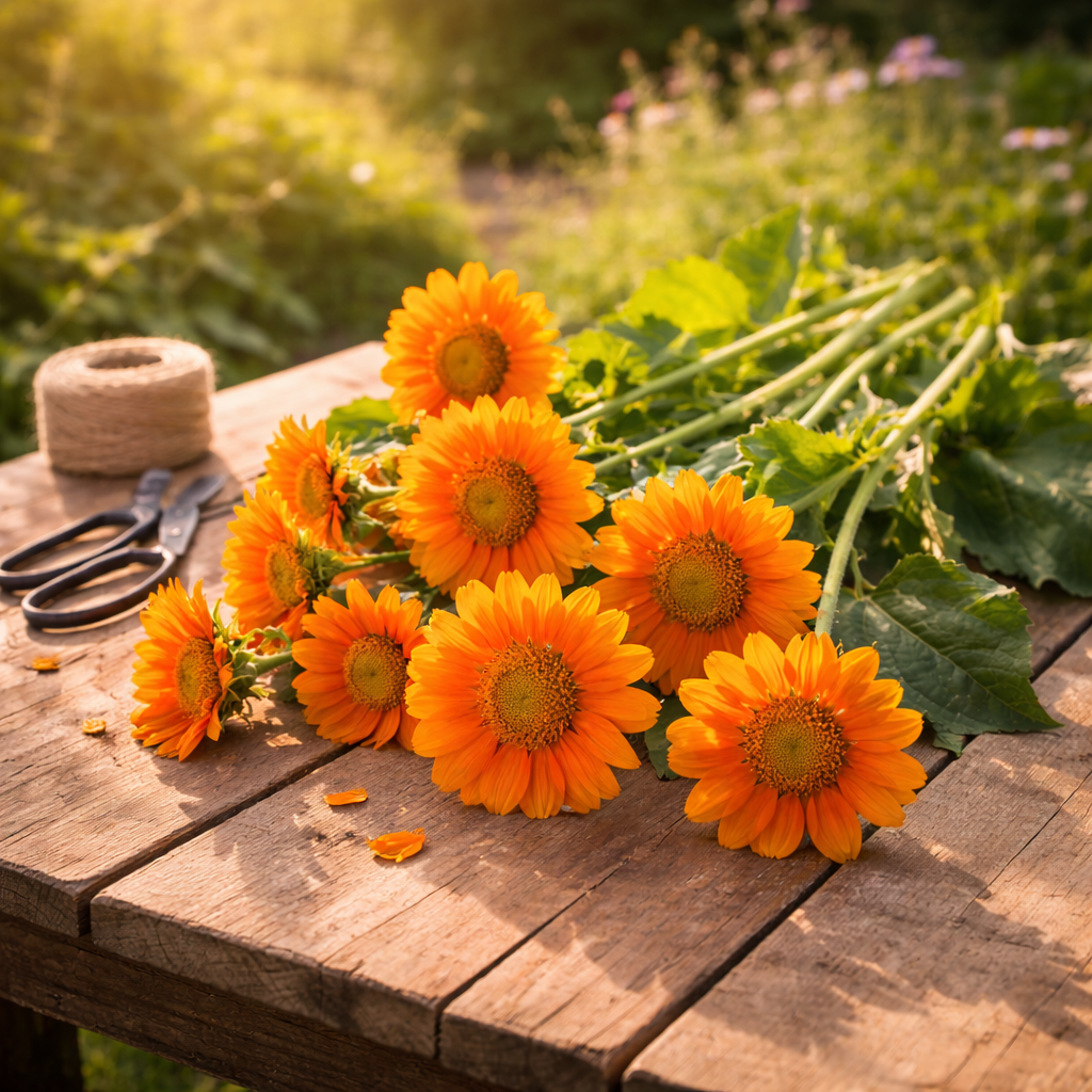 Sunflower Seeds – Mexican | Tall Sunflowers | Bright Orange Blooms | Easy-Grow Garden Flower Seeds