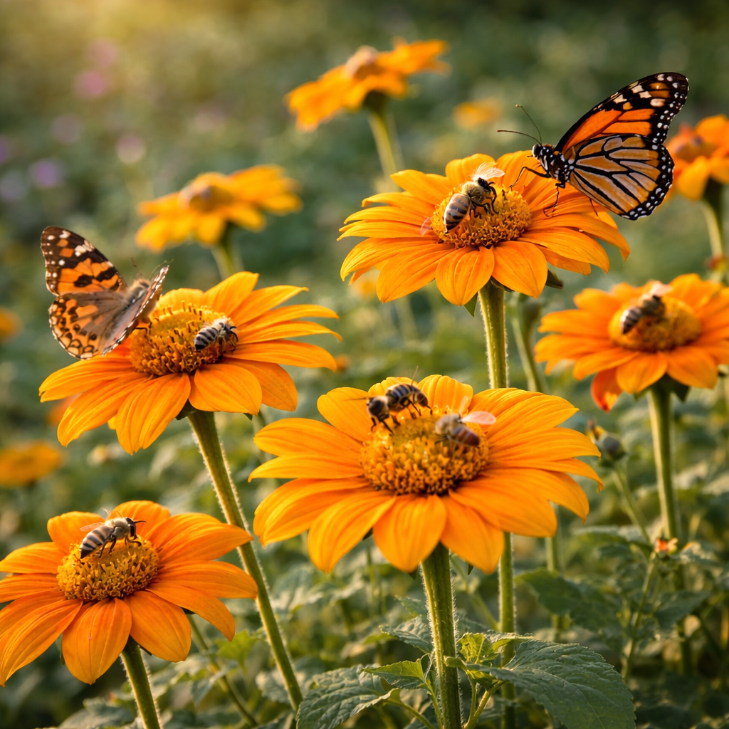 Sunflower Seeds – Mexican | Tall Sunflowers | Bright Orange Blooms | Easy-Grow Garden Flower Seeds