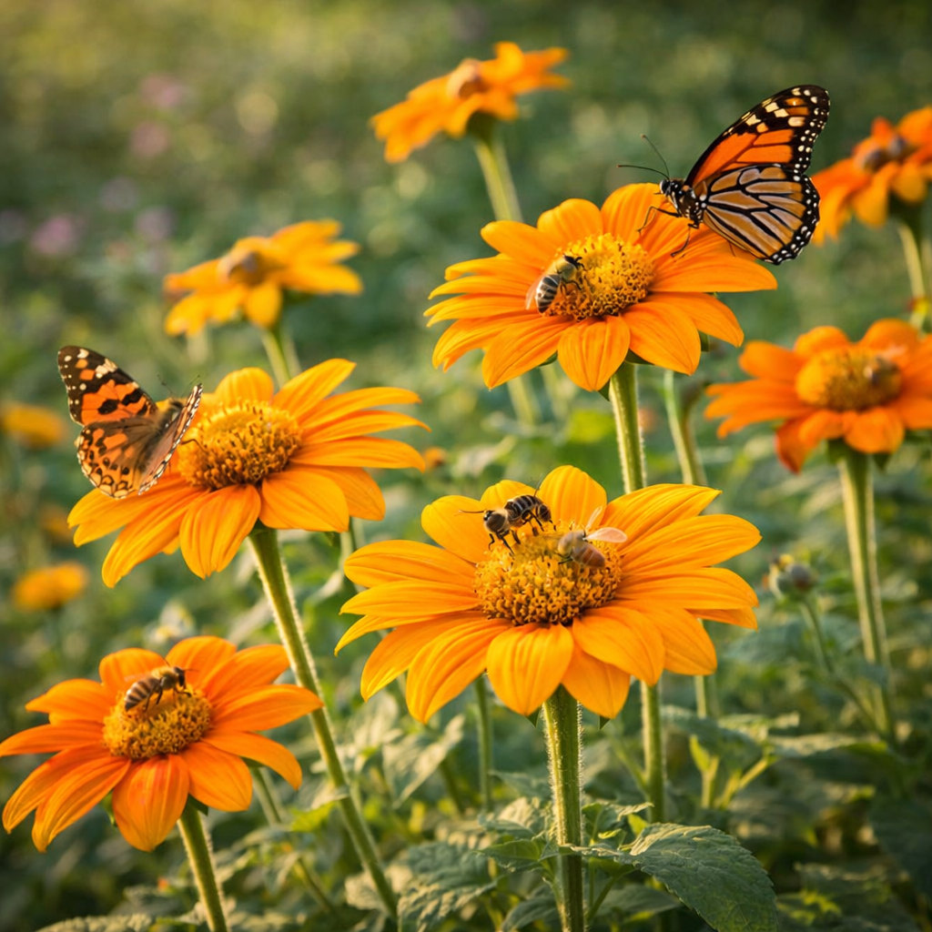 Sunflower Seeds – Mexican | Tall Sunflowers | Bright Orange Blooms | Easy-Grow Garden Flower Seeds