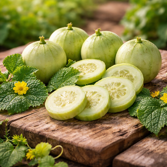 Cucumber Seeds – Crystal Apple | Rare Heirloom Round Cucumbers | Crisp, Mild Flavor | Easy to Grow Garden Vegetable