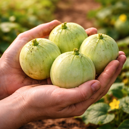 Cucumber Seeds – Crystal Apple | Rare Heirloom Round Cucumbers | Crisp, Mild Flavor | Easy to Grow Garden Vegetable