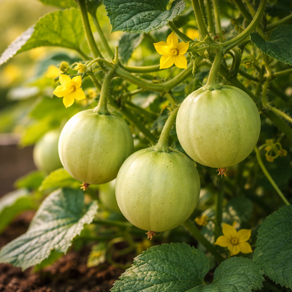 Cucumber Seeds – Crystal Apple | Rare Heirloom Round Cucumbers | Crisp, Mild Flavor | Easy to Grow Garden Vegetable