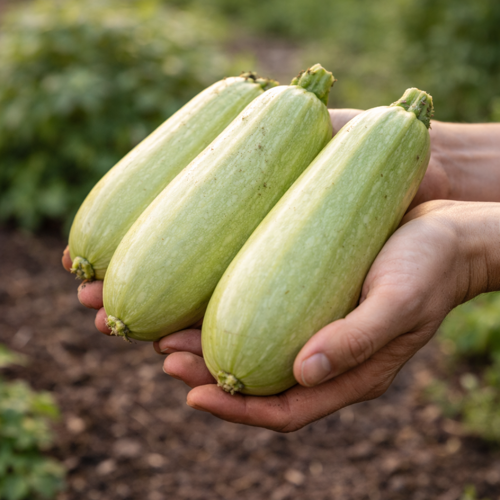 Vegetable Marrow White Bush Heirloom Summer Squash Seeds | Mild, High-Yield