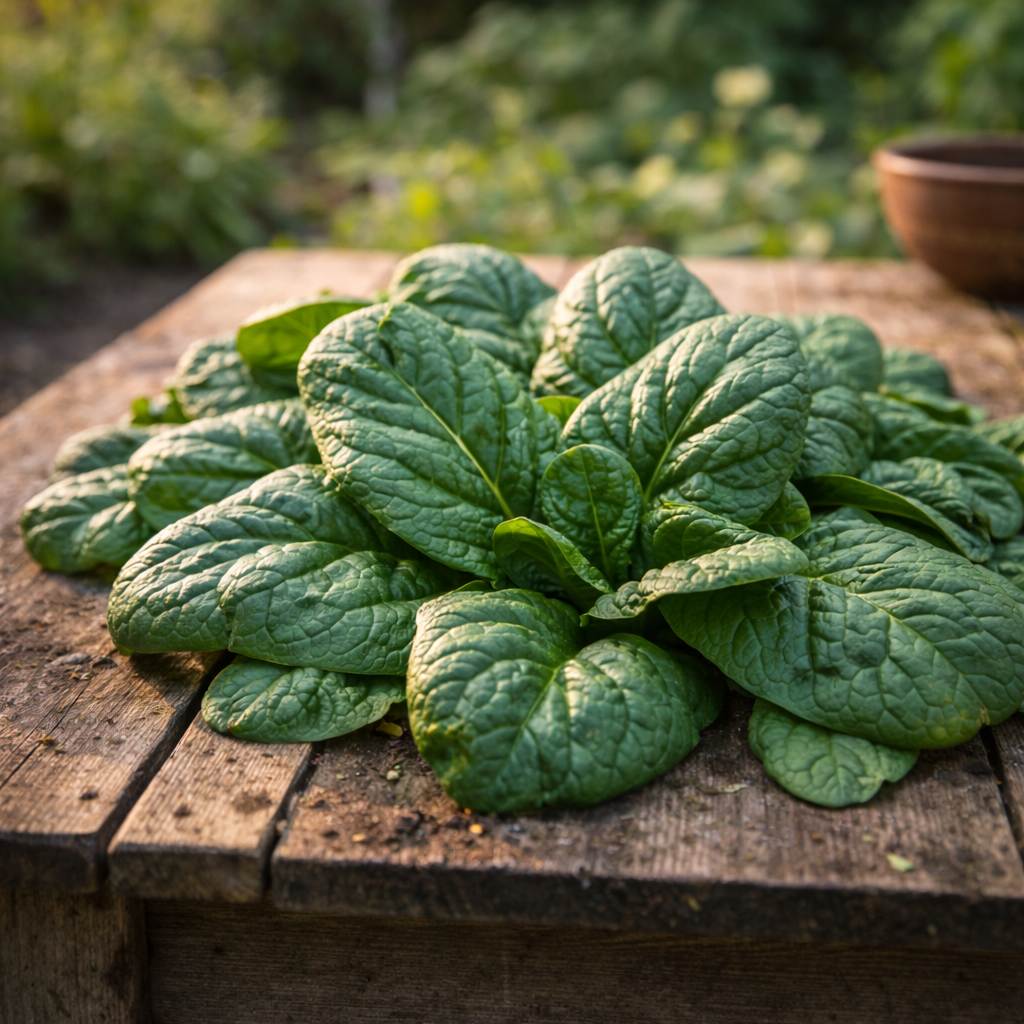 Giant Noble Heirloom Spinach Seeds | Large Leaf Cold Hardy Spinach for Home Gardens | Leafy Greens