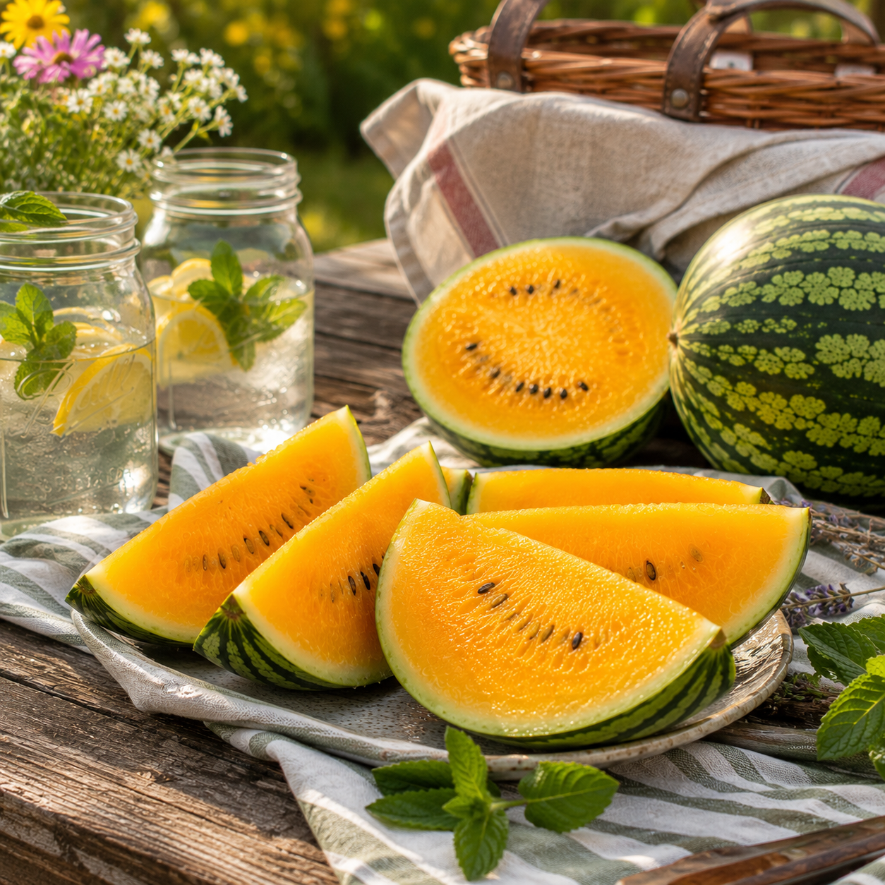 Sweet Siberian Watermelon Seeds – Cold Hardy Heirloom Melon – Early Sweet Orange/Yellow Flesh Watermelon 10 seeds