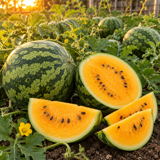 Sweet Siberian Watermelon Seeds – Cold Hardy Heirloom Melon – Early Sweet Orange/Yellow Flesh Watermelon 10 seeds