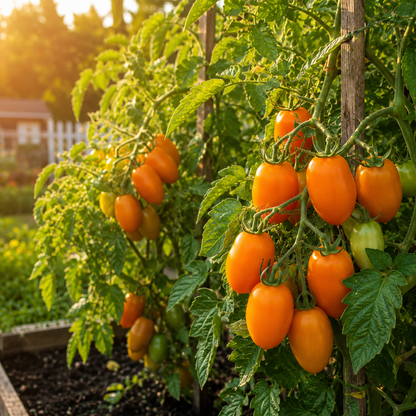 Orange Roma Tomato Seeds – Sweet Paste Tomato – Heirloom Sauce Variety – High Yield Determinate Garden Tomato 50+ seeds