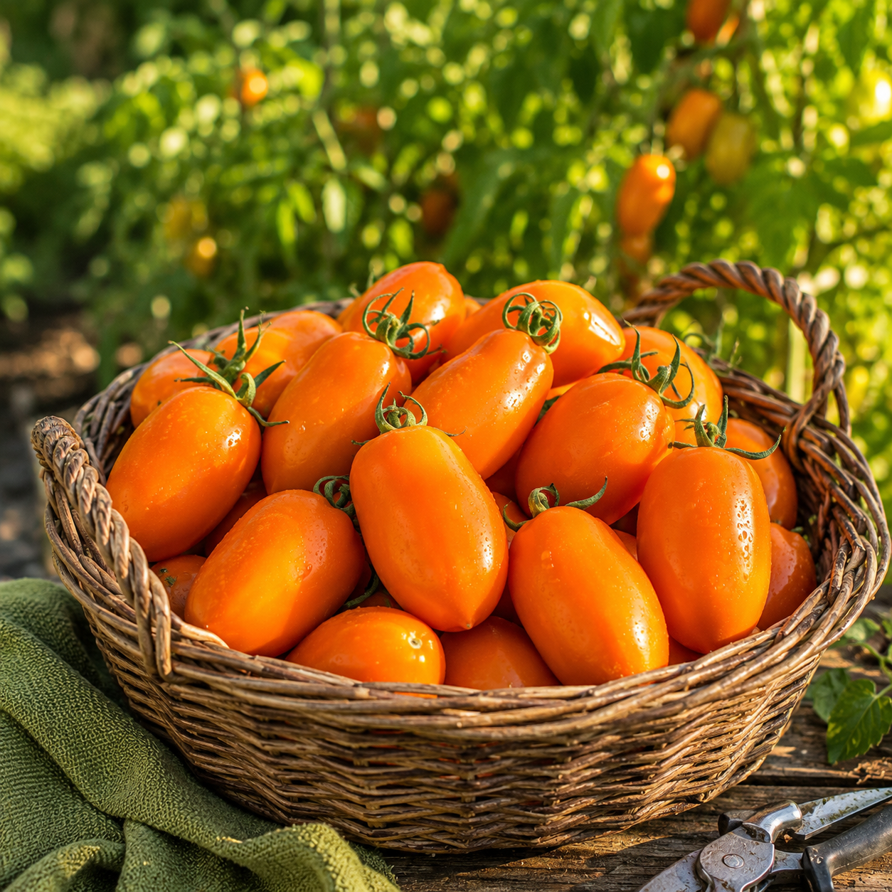 Orange Roma Tomato Seeds – Sweet Paste Tomato – Heirloom Sauce Variety – High Yield Determinate Garden Tomato 50+ seeds