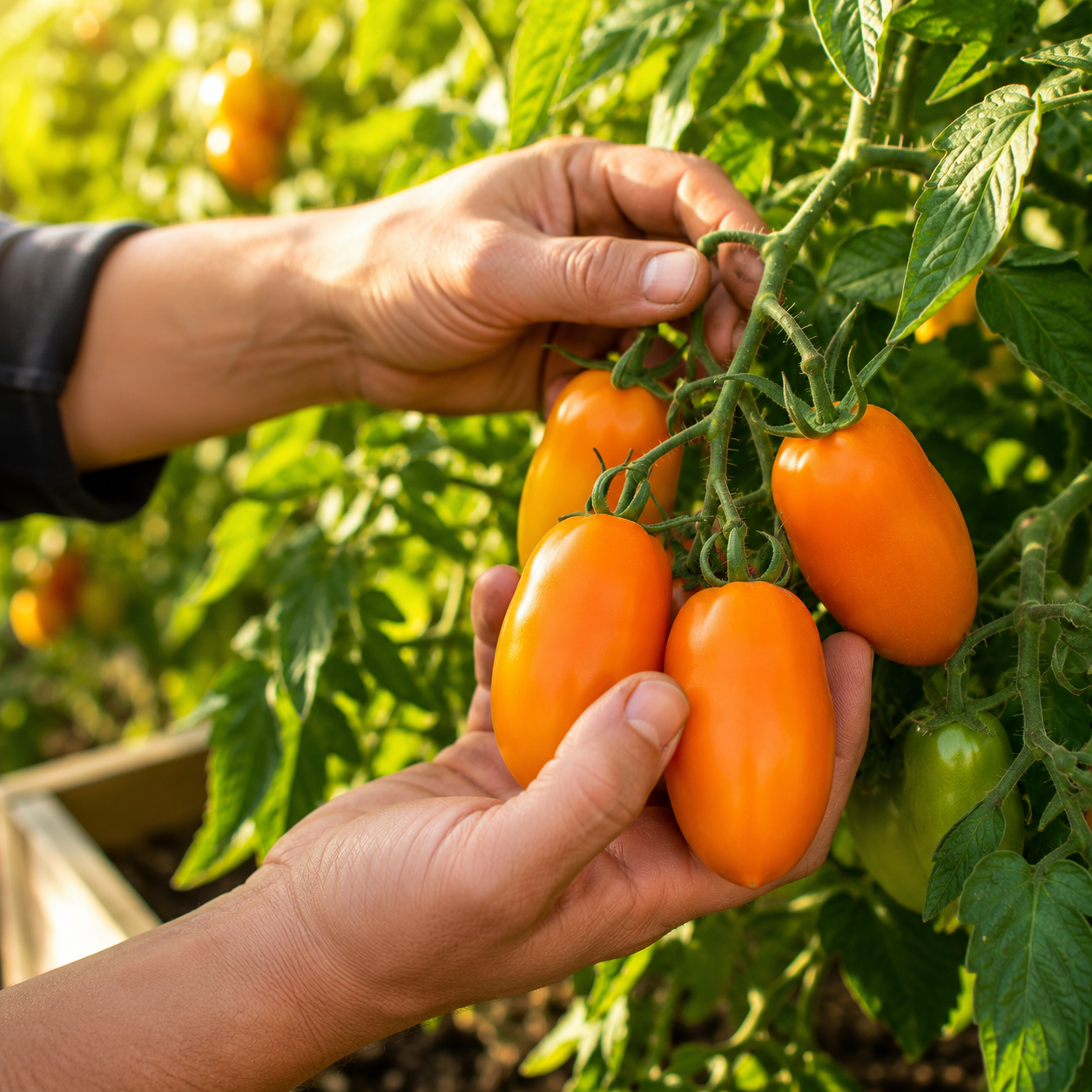Orange Roma Tomato Seeds – Sweet Paste Tomato – Heirloom Sauce Variety – High Yield Determinate Garden Tomato 50+ seeds