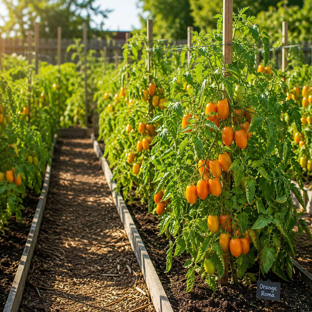 Orange Roma Tomato Seeds – Sweet Paste Tomato – Heirloom Sauce Variety – High Yield Determinate Garden Tomato 50+ seeds