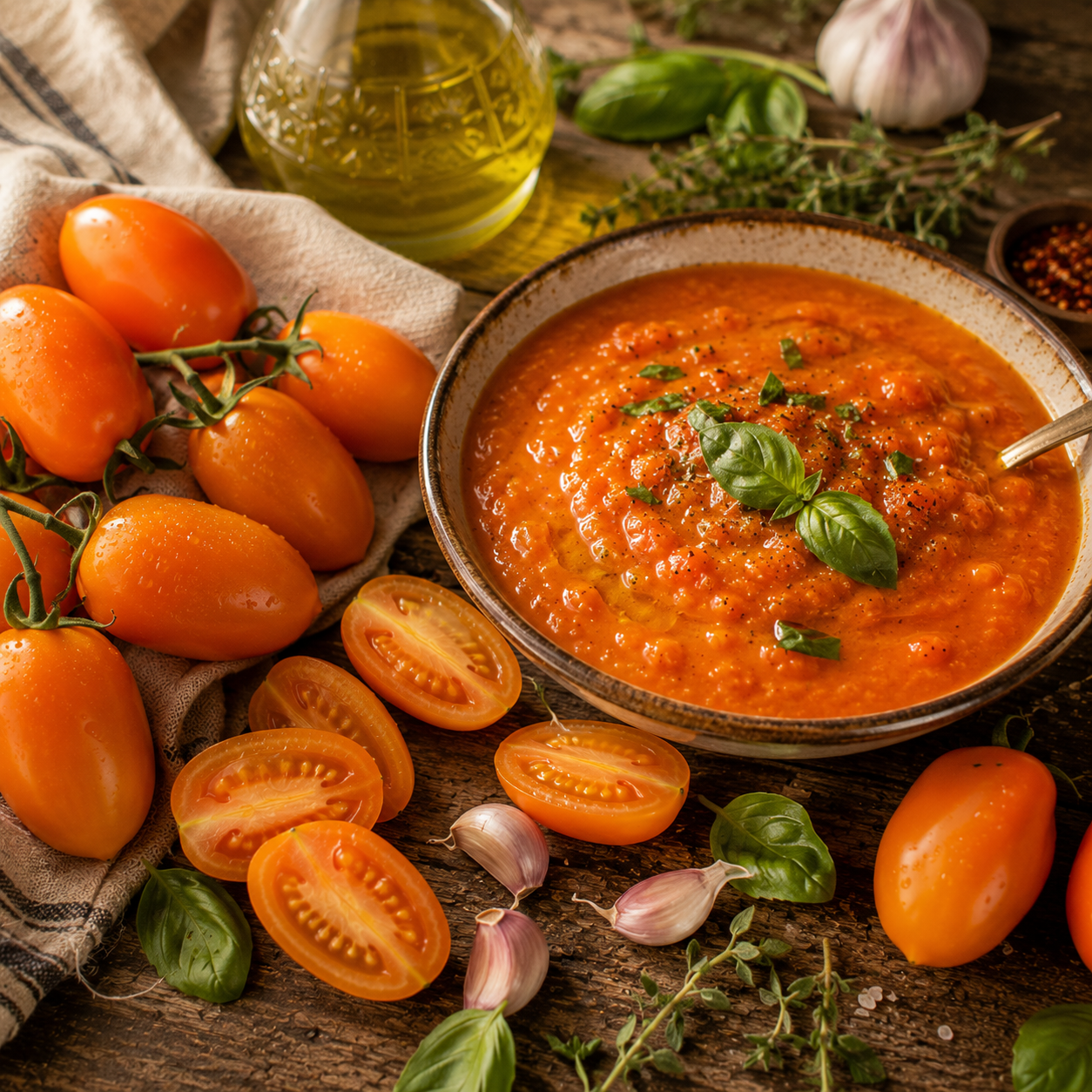 Orange Roma Tomato Seeds – Sweet Paste Tomato – Heirloom Sauce Variety – High Yield Determinate Garden Tomato 50+ seeds