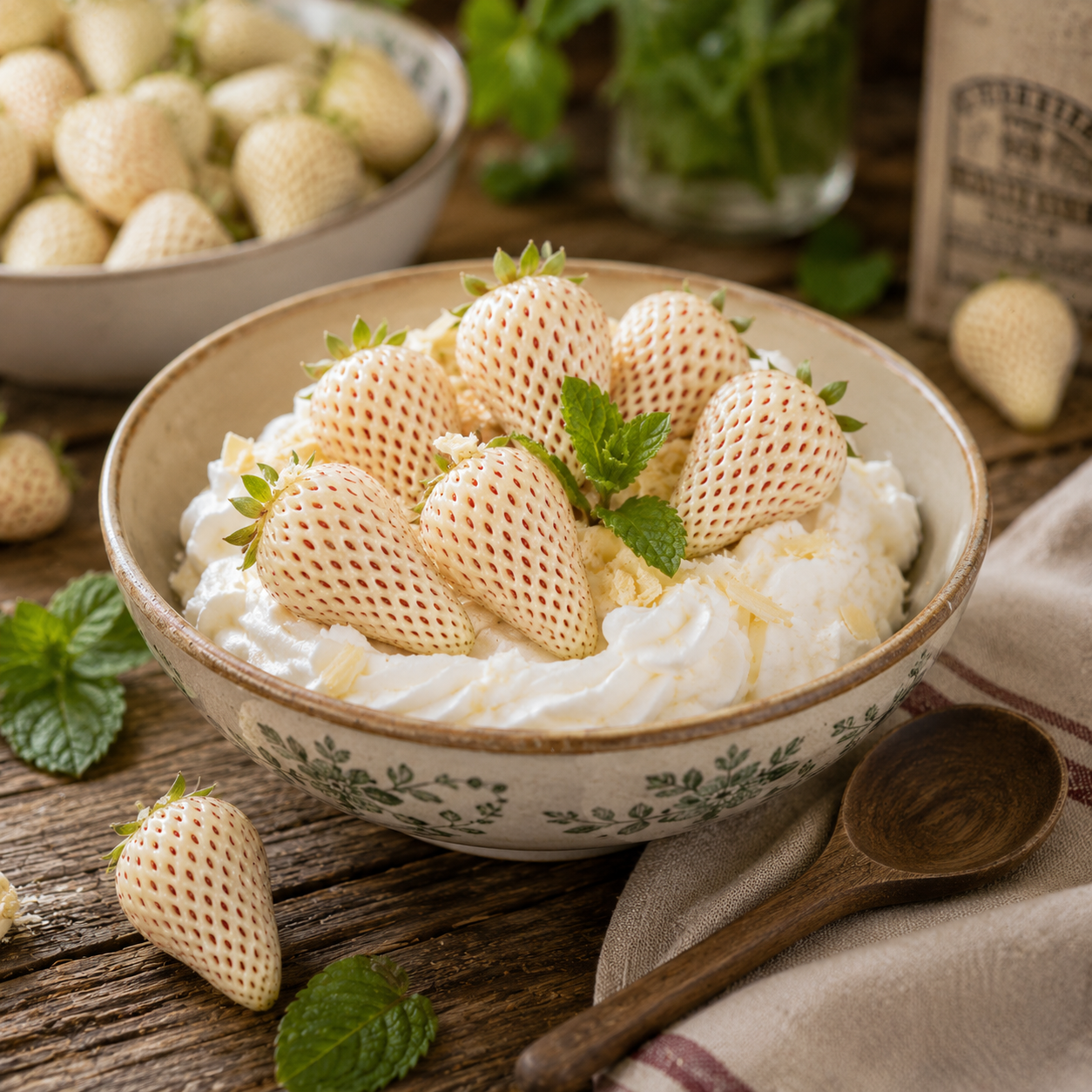 White Weiss Solemacher Strawberry Seeds | Alpine White Strawberry | Heirloom Everbearing Fruit | Sweet Pineapple Flavor 10+seeds