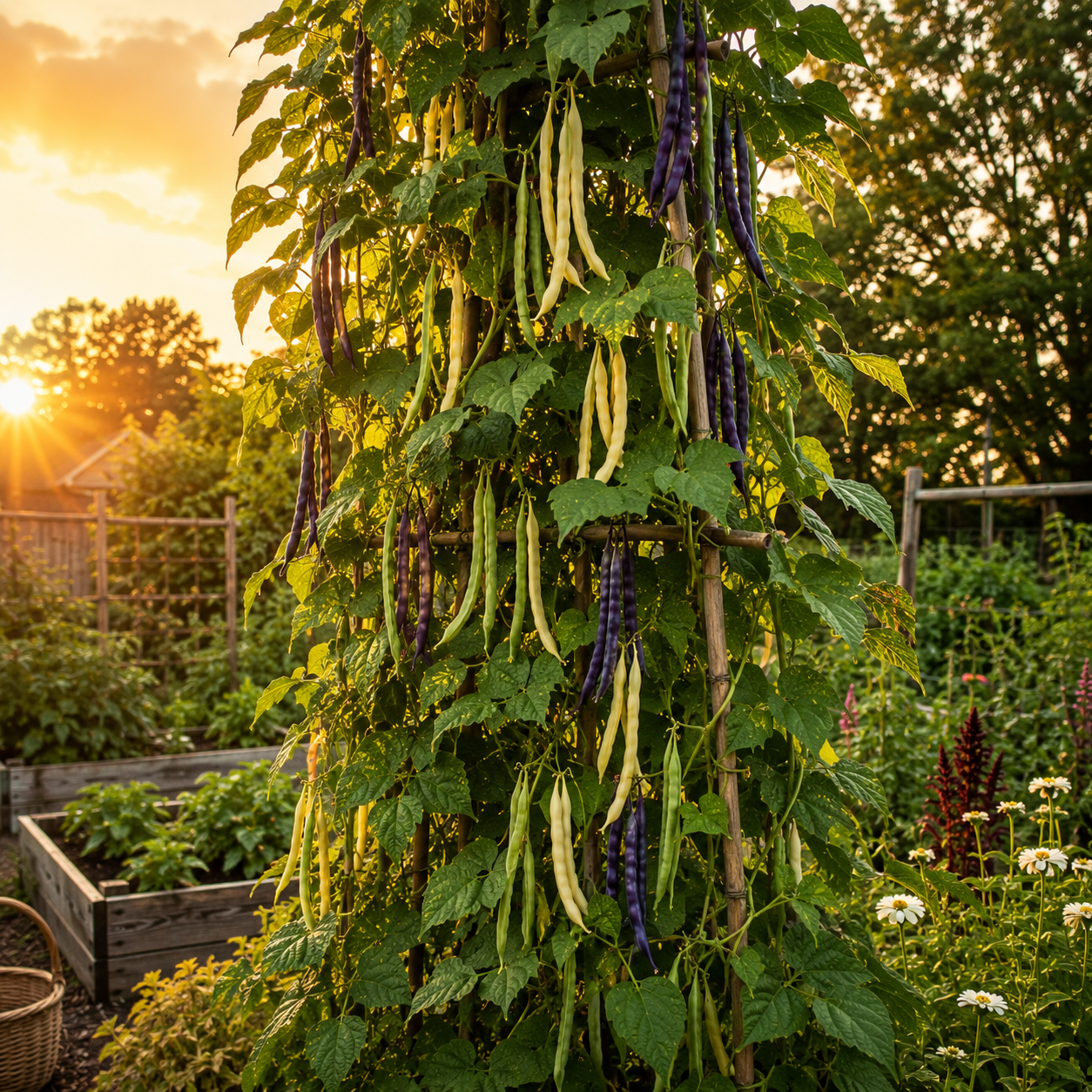 Mardi Gras Blend Organic Bean Seeds – Colorful Heirloom Dry Bean Mix 20 seeds
