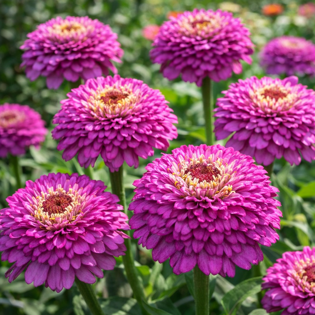 Zinderella Purple Zinnia Seeds | Unique Scabiosa Flower Zinnia | Heirloom Flower Seeds | Cut Flower Garden | Pollinator Friendly