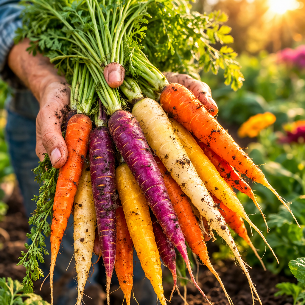 Rainbow Mix Carrot Seeds  Colorful Heirloom Carrots | Purple Yellow Orange White Carrots | Non GMO Garden Seeds