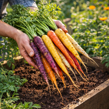 Rainbow Mix Carrot Seeds  Colorful Heirloom Carrots | Purple Yellow Orange White Carrots | Non GMO Garden Seeds