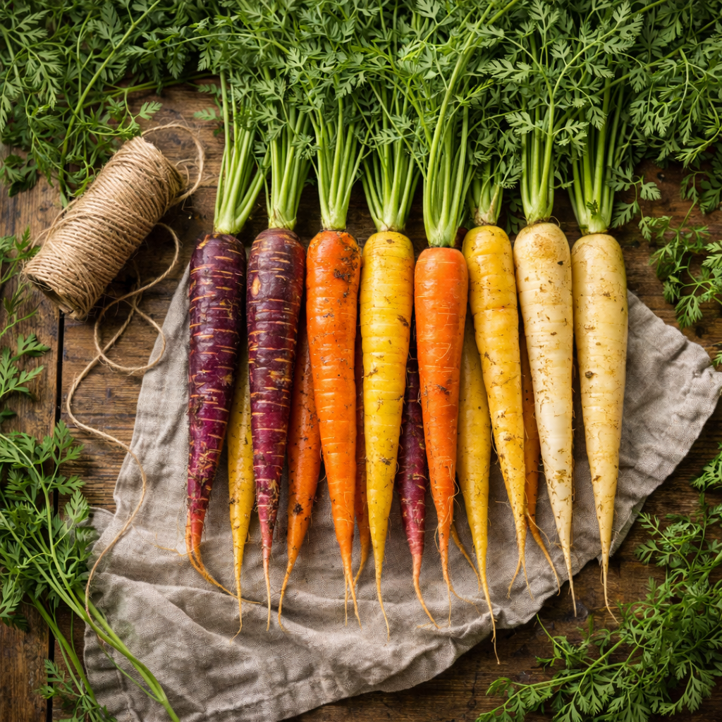 Rainbow Mix Carrot Seeds  Colorful Heirloom Carrots | Purple Yellow Orange White Carrots | Non GMO Garden Seeds