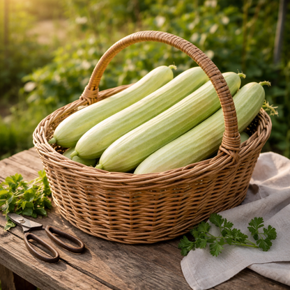 Pale Armenian Cucumber Seeds – Heirloom Non GMO – Crisp Mild Flavor – High Yield