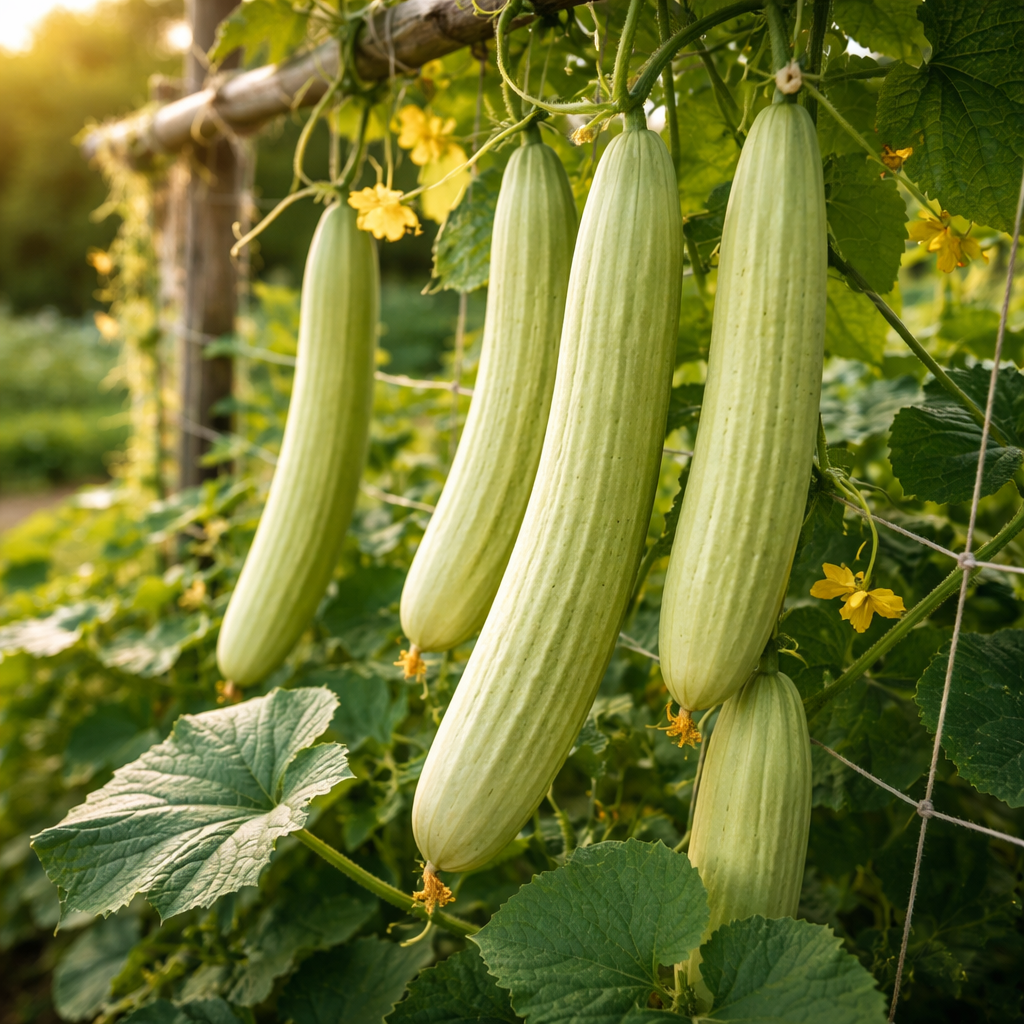 Pale Armenian Cucumber Seeds – Heirloom Non GMO – Crisp Mild Flavor – High Yield