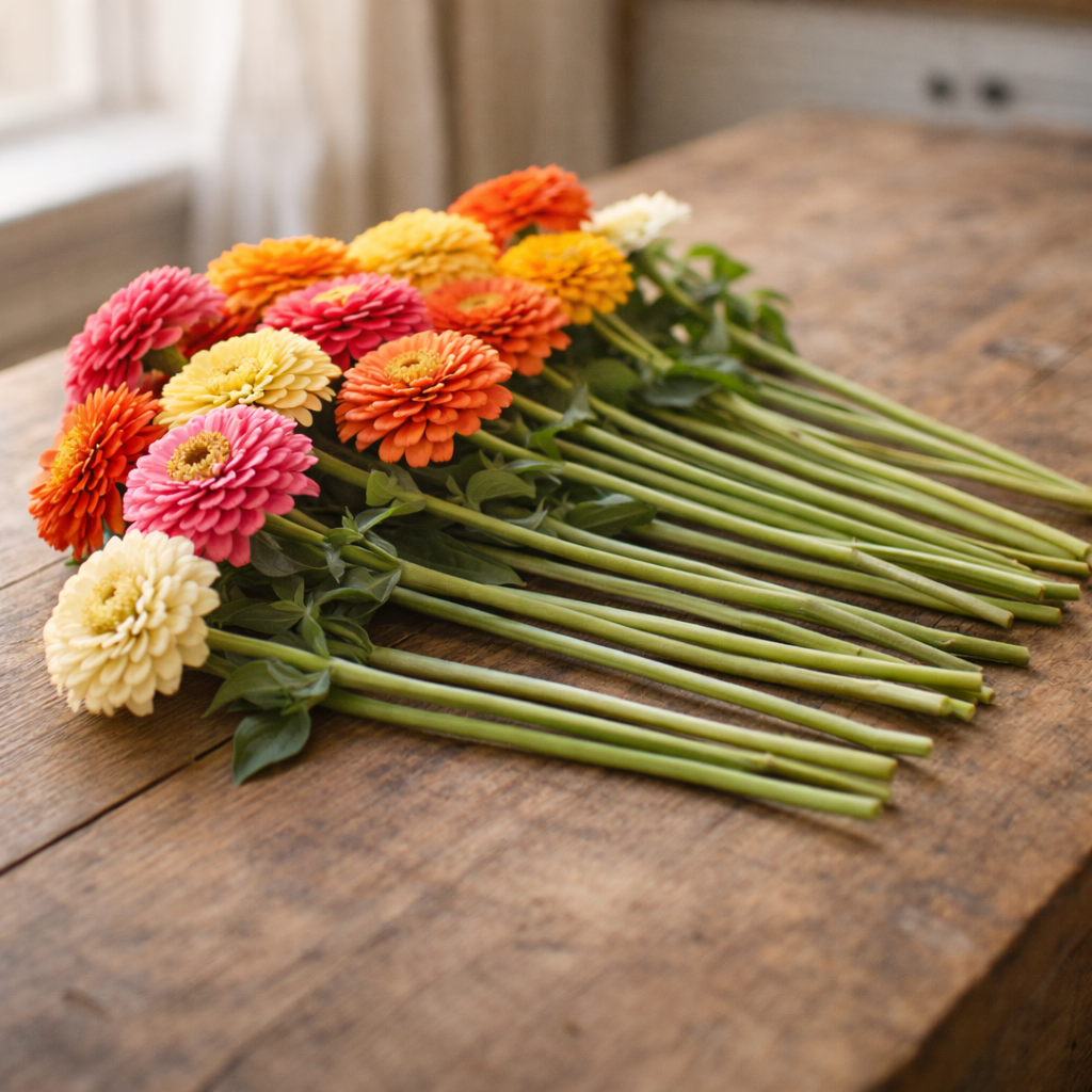 California Giant Mix (Large Bloom Summer Cut Flowers) Zinnia Seeds