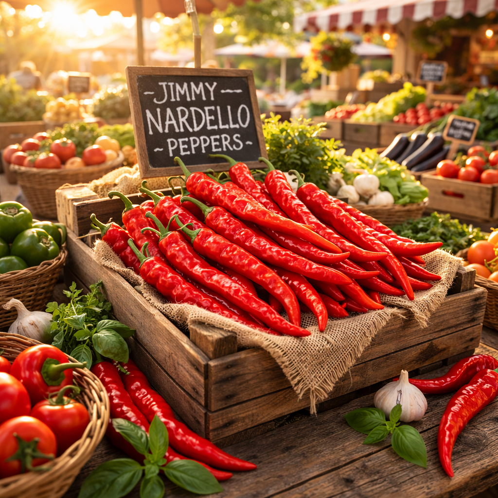 Jimmy Nardello Sweet Pepper Seeds | Italian Heirloom Pepper Seeds | Long Red Frying Pepper