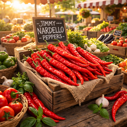 Jimmy Nardello Sweet Pepper Seeds | Italian Heirloom Pepper Seeds | Long Red Frying Pepper