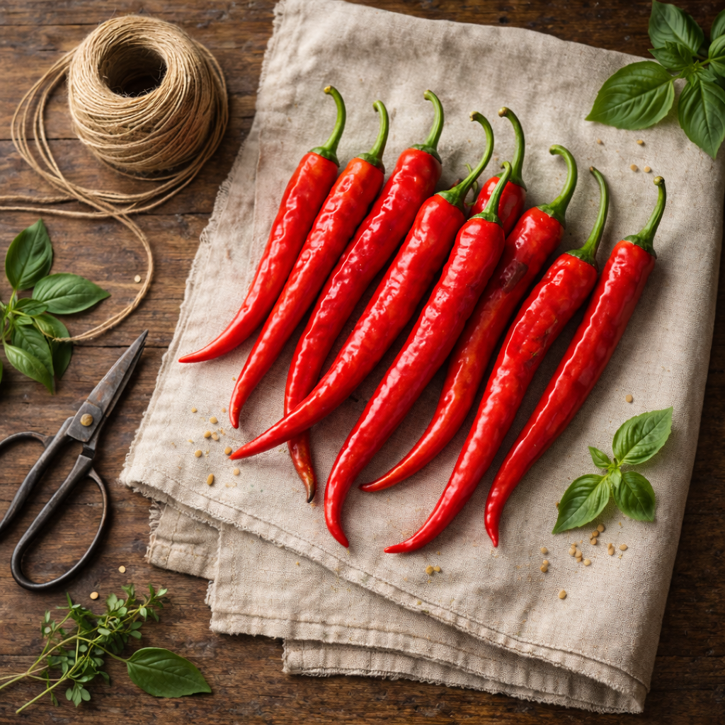 Jimmy Nardello Sweet Pepper Seeds | Italian Heirloom Pepper Seeds | Long Red Frying Pepper