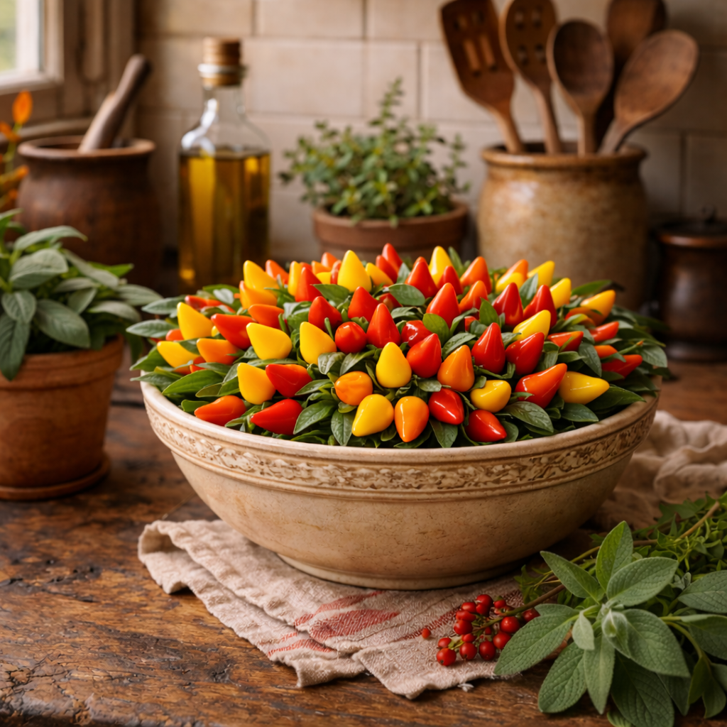 Autumn Time Ornamental Pepper Seeds | Colorful Fall Peppers | Heirloom| Patio & Container