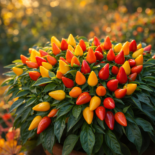 Autumn Time Ornamental Pepper Seeds | Colorful Fall Peppers | Heirloom| Patio & Container