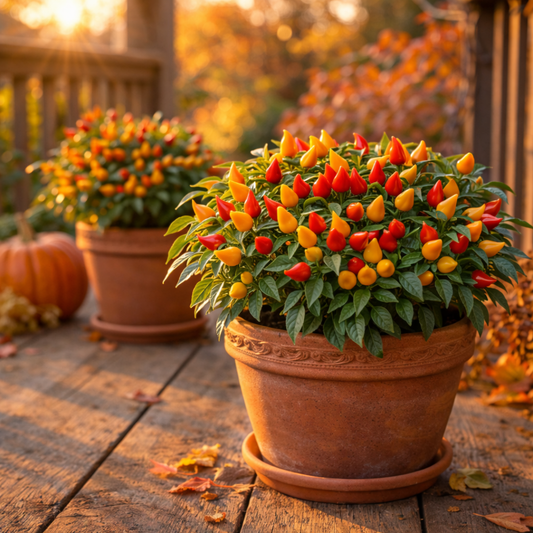 Autumn Time Ornamental Pepper Seeds | Colorful Fall Peppers | Heirloom| Patio & Container