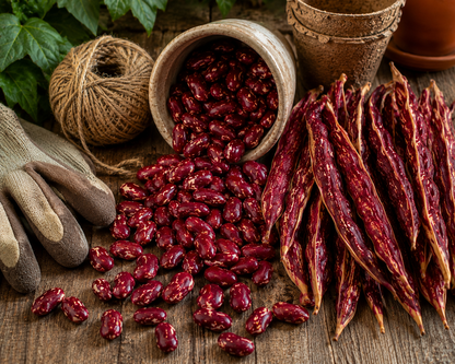 Organic Asparagus Red Podded Bean Seeds – Heirloom Pole Bean for Fresh Eating & Dry Beans
