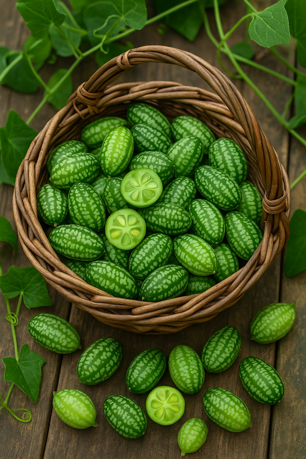 🌿 Mexican Sour Gherkin  Cucamelon / Mouse Melon Cucumber Seeds