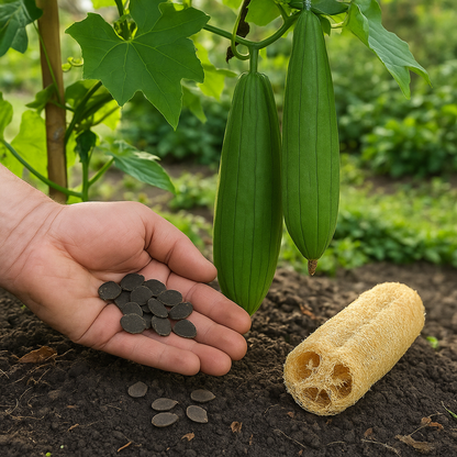 Luffa Loofah Gourd Seeds | Grow Natural Bath Sponges | Non-GMO Heirloom