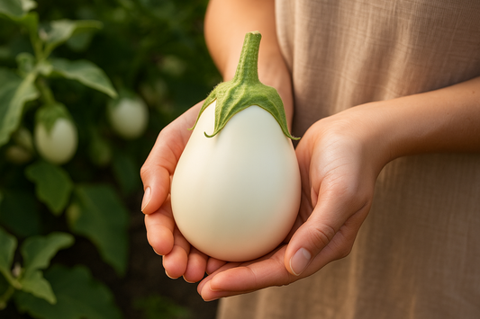 Japanese White Egg Eggplant Seeds – Rare Mini Eggplants