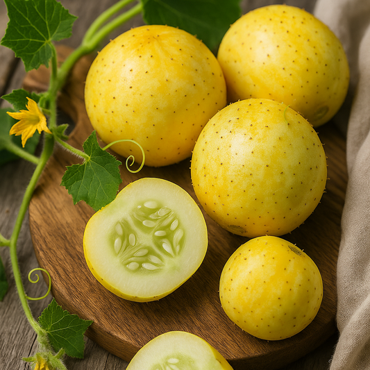 Lemon Cucumber Seeds – Heirloom Round Yellow Cucumber