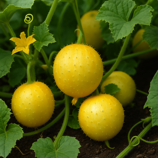 Lemon Cucumber Seeds – Heirloom Round Yellow Cucumber