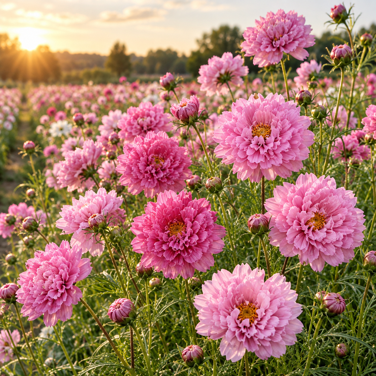 Double Click Rose BonBon Cosmos Seeds – Double Rose Pink Cosmos