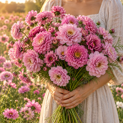 Double Click Rose BonBon Cosmos Seeds – Double Rose Pink Cosmos