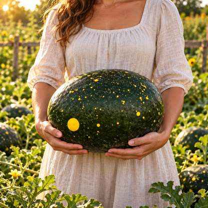 Moon and Stars Red Watermelon 15+ Seeds – Rare Heirloom Speckled Yellow Rind
