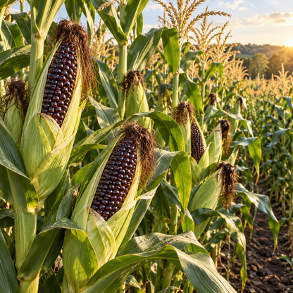 Dakota Black Popcorn Corn 50+Seeds – Unique Deep Black Heirloom Popcorn – Decorative & Popping Corn