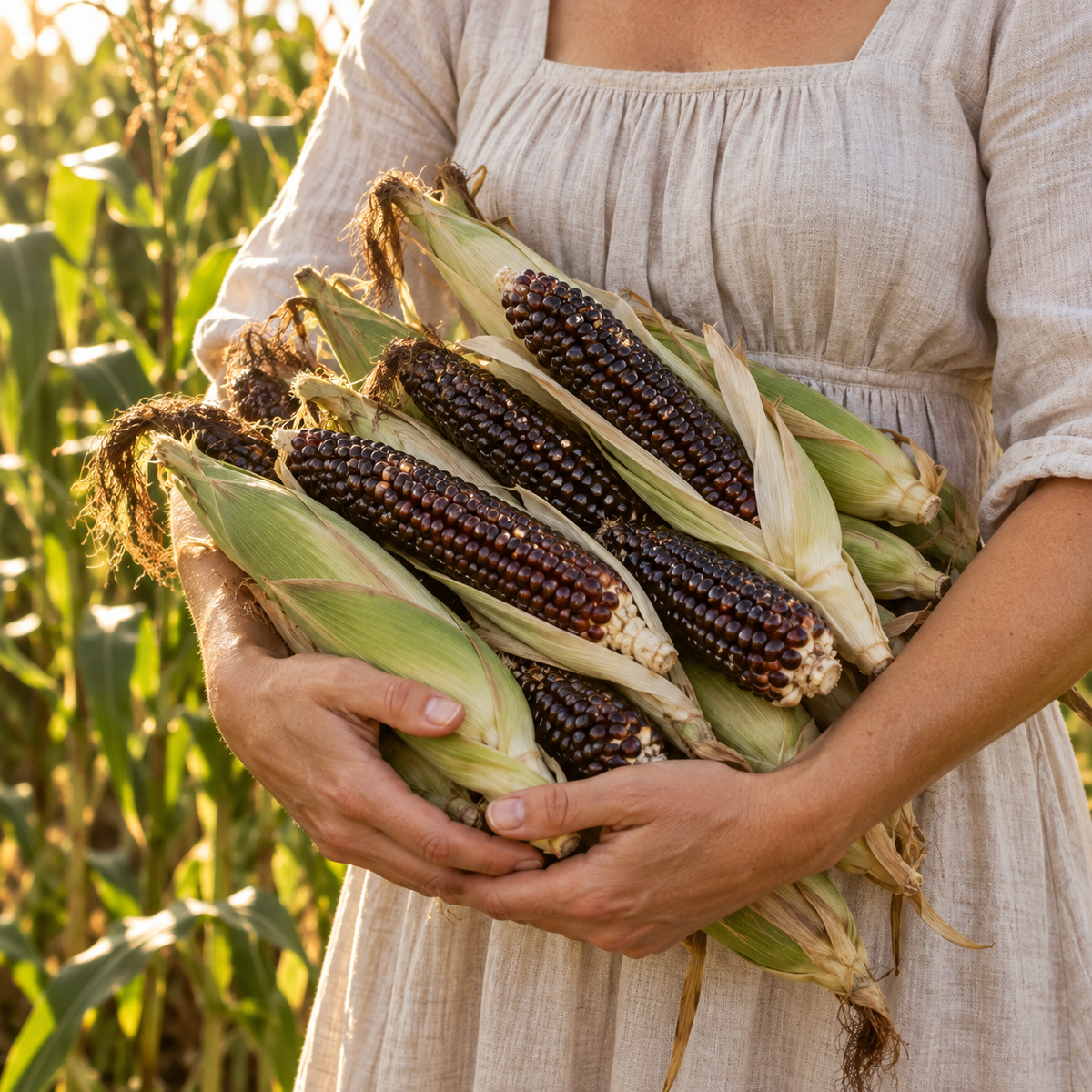 Dakota Black Popcorn Corn 50+Seeds – Unique Deep Black Heirloom Popcorn – Decorative & Popping Corn