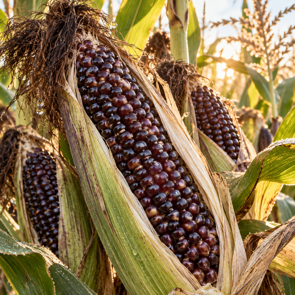 Dakota Black Popcorn Corn 50+Seeds – Unique Deep Black Heirloom Popcorn – Decorative & Popping Corn
